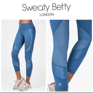 Sweaty Betty The Power Mesh Leggings Size Small 7/8 length